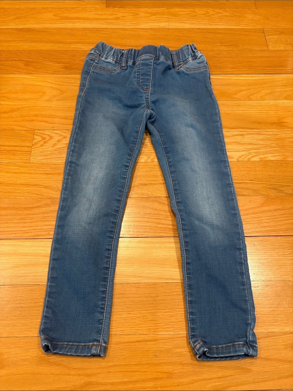 Boden Girls Blue Elastic-Waist Denim Jeans